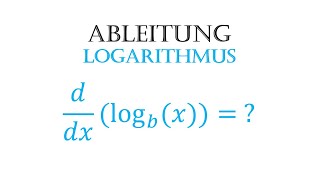 Ableitung Logarithmus fxlogx [upl. by Marnie]