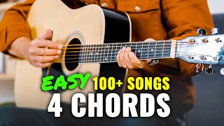 Easy Guitar Songs For Beginners Using 4 Chords [upl. by Balling330]