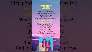 Fifth Harmony  Worth It Lyrics shorts [upl. by Nohsal585]