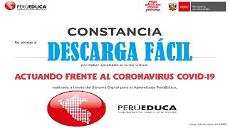 Como DESCARGAR CERTIFICADO de PerúEduca [upl. by Acirederf469]