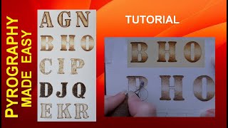 Wood Burning for Beginners  Assorted Textures using letters  pyrography tutorial part 1 [upl. by Fabrianne613]