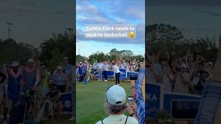 Caitlin Clark hits the crowd with a golf ball 😱 wnba caitlinclark golf [upl. by Assi59]