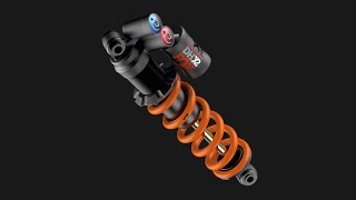 Fox Racing Shox DHX2  Keyshot 3D Animation [upl. by Atnahc]