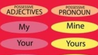 Possessive Adjective and possessive pronoun [upl. by Muryh]