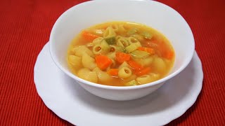 SOPA DE VERDURAS Y PASTA qué delicia [upl. by Yelyab614]