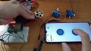 ESP32 tutorial Blynk iot  Esp ESP32 Develope board control BLDC and servo [upl. by Lurleen]