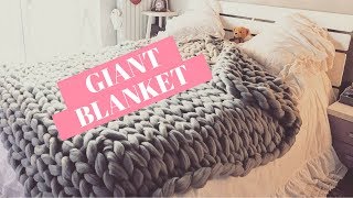 DIY Giant Blanket  Coperta gigante 100 Lana merino 🌙✨ [upl. by Aratal]