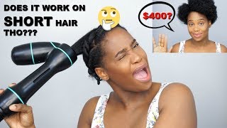 Is it WORTH THE HYPE 400 Revair Reverse Air Dryer on Short Natural Hair  Kendra Kenshay [upl. by Pittel878]