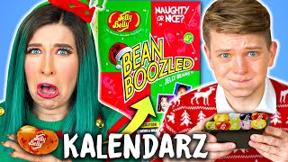 Obrzydliwy KALENDARZ ADWENTOWY BEAN BOOZLED 🤢 Agnieszka Grzelak Vlog i Dominik Rupiński [upl. by Atinuhs]