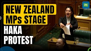 Maori MPs Disrupt New Zealand Parliament with Haka Protest Against Controversial Bill  N18G [upl. by Relyat989]