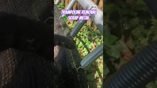 Trampoline Removal Scrap Metal Recycling Junk Clean Up Baltimore Maryland scrapmetal junkremoval [upl. by Fachan]