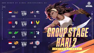 ID Honor of Kings Invitational Season 2 Group Stage Hari 2  Persaingan Semakin Memanas [upl. by Ehcram165]