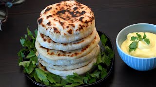 Only 15 minutes  Quick recipe and so delicious No oven Pita Bread at home in notime [upl. by Enimrej122]