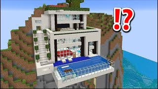 Dig a Hole in a Mountain and Turns it into a Modern House  Minecraft [upl. by Liagiba922]