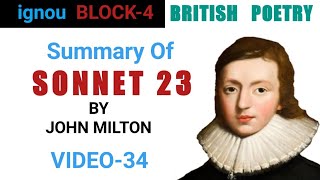 SONNET 23 by John Milton Methought I saw my late espoused saint [upl. by Atalayah]