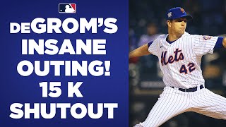 Jacob deGrom does it on the mound AND at the plate 15 K shutout with 2 hits [upl. by Aikkin]