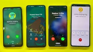 Incoming Call Realme 12Pro Vs Neffos X20Pro amp Huawei Nova Y70 Vs OPPO Find N2 Flip  Crazy Call [upl. by Inaj]