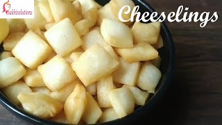 Cheeselings  classy bite tasty snacks recipe cheesy bites sakhisolutionscom [upl. by Erdna783]