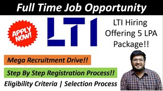 LTI Off Campus Mega Recruitment 2022 Batch  Salary  5 LPA 🔥🔥 [upl. by Evey]