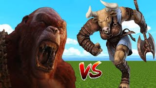 Kong vs Minotaur Fight With SHINCHAN vs CHOP Epic Battle Made with Clipchamp [upl. by Tteirrah705]