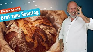 REZEPT ZUM BROT BACKEN  gelingt garantiert  super für Anfänger [upl. by Mattie]