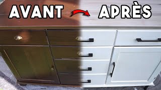 Relooking Buffet IKEA en Meuble Moderne [upl. by Ynnoj]