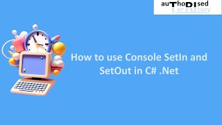 How to use Console SetIn and SetOut in C Net [upl. by Rihaz]