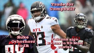 Atlanta Falcons News Falcons Rookie DT lands on IR  Calais Campbell TRADE [upl. by Ecniv]