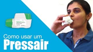 Como usar um Pressair in Portuguese [upl. by Odrarej]