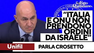 Spari contro le basi Unifil Crosetto “L’Italia e l’Onu non possono prendere ordini da Israele” [upl. by Cale]