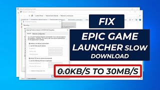 Fix Epic Game Launcher Download Speed stuck at o  fixed  2023 [upl. by Annaeoj]