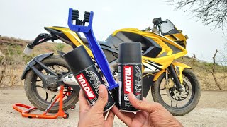 Bike Chain Clean amp Lube  Paddock Stand for all Bikes [upl. by Ogata]