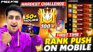 Rank Push 100⭐️In Mobile Hardest Challenge In Free Fire 50 Hours  As Gaming  Free Fire India [upl. by Jael]