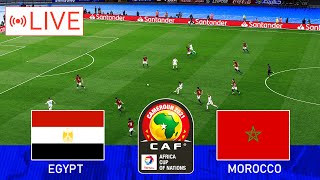 مصر ضد المغرب  EGYPT vs MOROCCO  MATCH LIVE FULL MATCH HD  Africa Cup of Nations 2022  PES 2021 [upl. by Naleek]