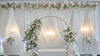 Diy  How to make Long Floral Backdrop DIY  Beautiful Floral Arch Backdrop [upl. by Wehtta25]