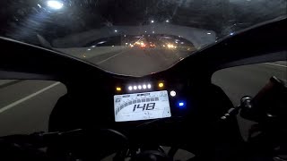 2023 Yamaha R15 V4 PURE SOUND  NIGHT TOPSPEED [upl. by Stepha23]