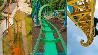 Every Roller Coaster at Dorney Park Front Seat POV Iron Menace Steel Force Talon Hydra [upl. by Merrily]