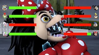 SFM FNaF DeathRock vs Disney Security Breach WITH Healthbars [upl. by Uzia]