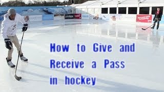 How to Give and Receive a Pass in Hockey Standing Still And While Moving Passing Backhand amp Forehand [upl. by Asseneg]