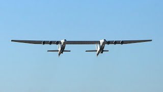 Stratolaunch Aircraft 2nd Successful take off and Landing at Southern California April2021 [upl. by Ennael]