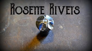 How to Make Metal Rosette Rivets  Blacksmithing Techniques [upl. by Rimas537]