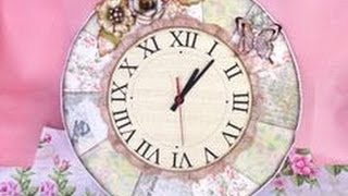 DIY Shabby chic Clock  ENG Series [upl. by Inez]