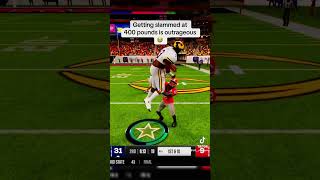 SLAMMED AT 400 POUNDS IS CRAZY🤣🤣 trending viral shorts funny ncaa25 collegefootball25 cfb25 [upl. by Alemat]