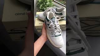 New Balance 550 Green White Unboxing [upl. by Atarman438]