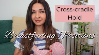 Breastfeeding Cross Cradle Hold  Breastfeeding Education  Breastfeeding Positions [upl. by Arie]