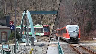 Dittersdorf mit Erzgebirgsbahn VT 642 CityBahn Chemnitz VT 650 🚂🚃🚃 52 8131 Chemnitz Bahn VT 690 [upl. by Athalla]