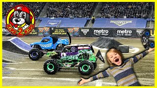 MONSTER JAM SHOW  Head to Head Racing amp Two Wheel Skills ft Monster Truck Toys amp Real Highlights [upl. by Ahsitahs]