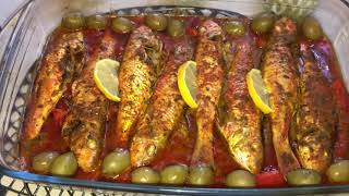 Poisson le rouget à la sauce tomates au four سمك الروجي في الفرن بصلصة الطماطم [upl. by Musette]