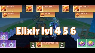 Utopia origin Elixir Refining Recipes Level 4 5 6  Internal Elixir level up  Buff Elixir lvl 4 [upl. by Troc431]