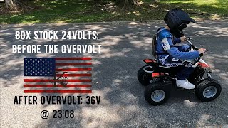 Razor DirtQuad 24v to 36v OverVolt HowToInstall BeforeampAfter Avail Overvolted Scooters onEbay [upl. by Narcho]